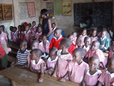 Infants children at the school